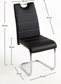 Set 4 Hallen Kunstlederen Stoelen
