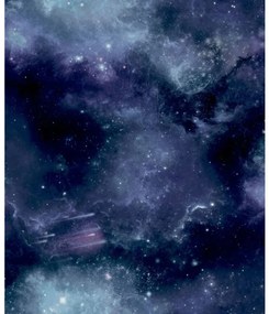 Noordwand Good Vibes Behang Galaxy with Stars zwart en paars