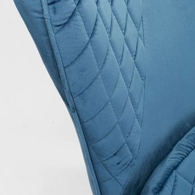 Kare Design Tudor Fluwelen Oor-fauteuil Blauwgroen