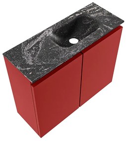 Mondiaz Ture DLux toiletmeubel 60cm fire met wastafel lava rechts met kraangat