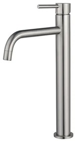 Fortifura Calvi Slim Wastafelkraan - 32cm - verhoogd - opbouw - Geborsteld RVS PVD (RVS) SW377859
