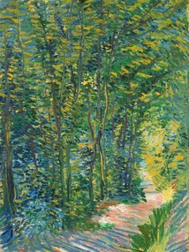 Kunstdruk A path in the woods (Vintage Landscape) - Vincent van Gogh, (30 x 40 cm)