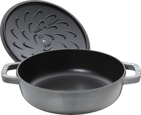 Staub Braisers Sauteerpan Chistera 28 cm / 3,7 l, Grafietgrijs - Braisers - Staub