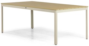 Dining Tuintafel rechthoekig 200 x 103 cm Aluminium Taupe Santika Mind