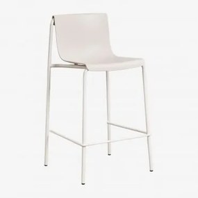 Ismene Hoge Kruk Van Polypropyleen Steen Wit & ↑65 Cm - Sklum