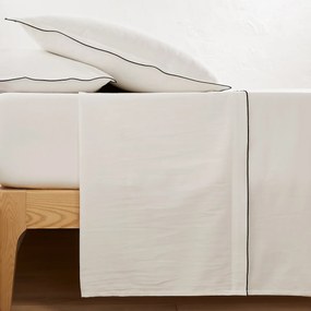 Hoeslaken van 118 draden gewassen katoensatijn, Victor uni