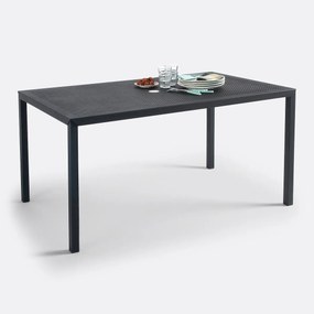 Rechthoekige tuintafel in geperforeerd staal metaal, Choe