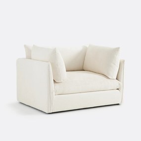 XL fauteuil Malo in getextureerd fluweel