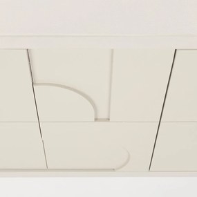 Beige Dressoir Met Relief Vormen - 120x40x55cm.