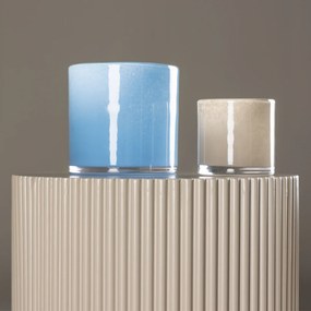 Geribbelde Bijzettafel Beige - 31 X 31cm.