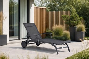 Presto Lettino Lounger Verstelbaar Aluminium Grijs