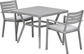 Garden Impressions Amarillo bistro tuinset 3-delig - Mina tuintafel 90x90 taupe