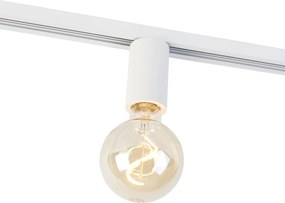 E27 fitting met rail ophanging voor 1-fase rail wit - Iconic Jeana