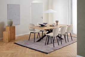 FIORA Beige (Basel stof 24) - MODERNE GESTOFFEERDE STOEL VOOR WOONKAMER/EETKAMER LOFT