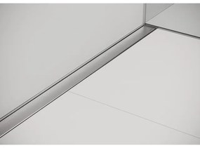 Easy Drain Compact 30 wall zero douchegoot enkele plaat met zijuitloop 6x80cm RVS edcomwz800-30
