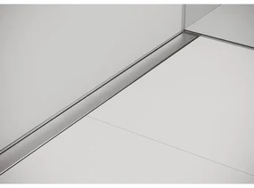 Easy Drain Compact 30 wall zero douchegoot enkele plaat met zijuitloop 6x80cm RVS edcomwz800-30