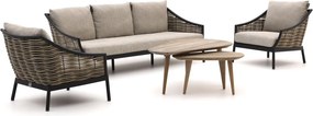 Stoel-bank loungeset Apple Bee | 5 personen | Loungeset Zwart | Aluminium | Kees Smit Tuinmeubelen