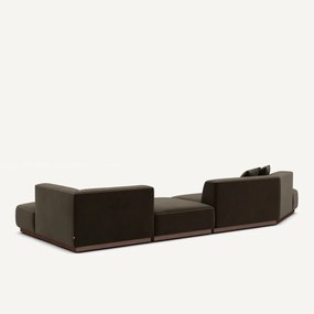 Open hoekbank rechts XL fluweel, JACOPO