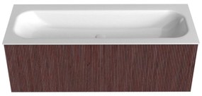 Mondiaz Kurve 120cm badmeubel ruby met 1 lade en wastafel big large midden zonder kraangat