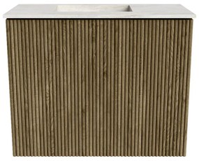 Mondiaz Joya DLux 50cm toiletmeubel dusk met wastafel faye links 1 kraangat ostra