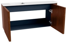 Mondiaz Joya 90cm toiletmeubel ronding rechts ruby met wastafel faye links 1 kraangat talc