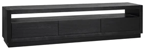 Richmond Interiors Oakura TV-meubel Zwart Eiken - 185x40x45cm.
