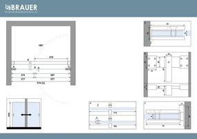 Brauer Void profielloze nisdeur 100cm met draaideur 60cm aan muur RVS geborsteld PVD