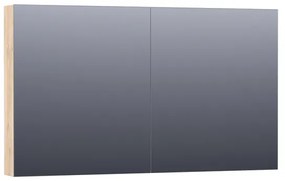 BRAUER Dual Spiegelkast - 120x70x15cm - 2 links- rechtsdraaiende spiegeldeur - MFC - sahara 7190
