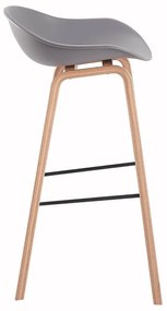 House of Rebels Barkruk - Romeo - 65 cm - Grijs - Hout - House of Rebels
