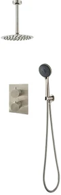 Saniclear Exclusive volledig 304 RVS inbouw regendouche 20cm met 3 standen handdouche plafondmontage