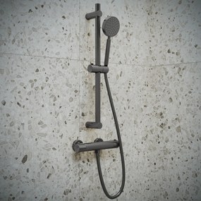 Saniclear Iron Curved opbouw douchethermostaat verouderd ijzer - gunmetal