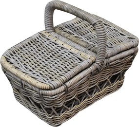 Messie rotan picknickmand 50x30xH40 cm rechthoekig