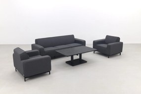 Boavista/Medina stoel-bank loungeset - Sooty - 4-delig verstelbaar
