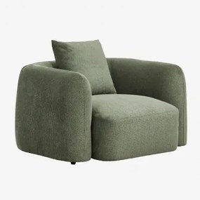 Fauteuil In Chenille Coco Stof Chenille Groen – Salie - Sklum