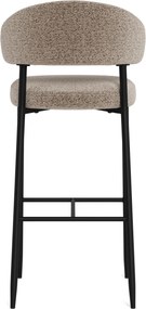 Mazzoni IRIS Latte Beige (stof Monza 60)/zwart onderstel - GESTOFFEERDE BARKRUK VOOR KEUKEN/BAR