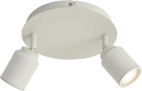 Moderne inbouwspot beige 2-lichts IP44 - Ducha