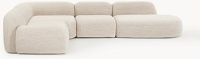 Modulaire bouclé XL hoekbank Wolke met chaise longue