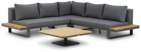 Hoek loungeset  Aluminium/Outdoor textiel/Aluminium/teak Grijs 5 personen Lifestyle Garden Furniture Club/Ralph