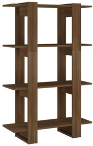 vidaXL Boekenkast/kamerscherm 80x30x123,5 cm bruineikenkleurig