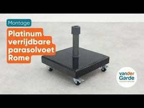 Platinum verrijdbare parasolvoet Rome 40 kg - Black Polished