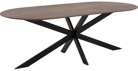Goossens Excellent Eettafel Uniek, Semi rond 240 x 100 cm