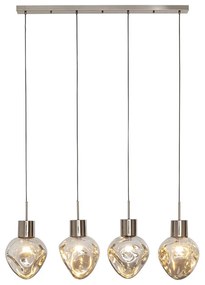 Kare Design Supernova Dough Eettafel Hanglamp Gedeukt Glas Zilver