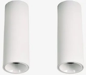 Pack Van 2 Ronde Led-opbouwplafondlampen Ø5,7 Cm Voor Buiten In Aluminium Orelva Wit & Warm Wit 3000k & 6 W & 23º - Sklum