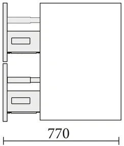 Muebles Mam badmeubel 120cm links wit mat met wastafel mineraalmarmer wit glans met kraangat