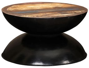 vidaXL Salontafel 60x60x33 cm massief gerecycled hout zwart