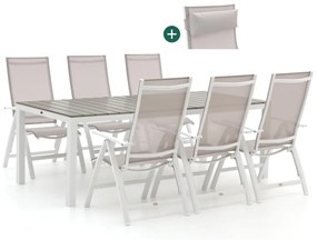 Bellagio Avenza/Fidenza 220cm dining tuinset 7-delig verstelbaar