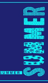 Strandlaken Velour– 100% katoen – 90×160 – summer blue