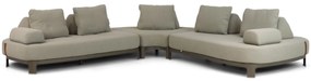 Hoek loungeset 5 personen Aluminium Taupe  4 Seasons Outdoor Santorini