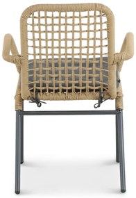 Tuinset 4 personen 160 cm Aluminium/rope Taupe Lifestyle Garden Furniture Catalone/Tavano