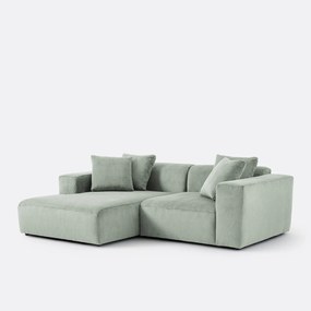 Linker hoekbank, ribfluweel, Liora